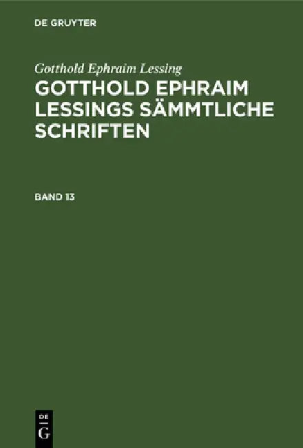Buy Gotthold Ephraim Lessing (English, Karl Lachmann | Gotthold Ephraim Lessing) — BookShops.in