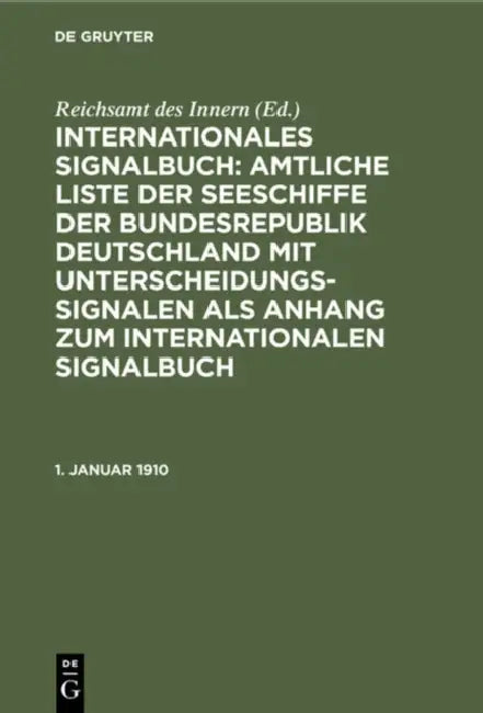Buy 1. Januar 1910 (English, Reichsamt Des Innern) — BookShops.in
