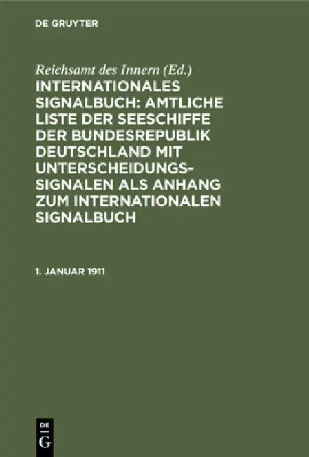 Buy 1. Januar 1911 (English, Reichsamt Des Innern) — BookShops.in