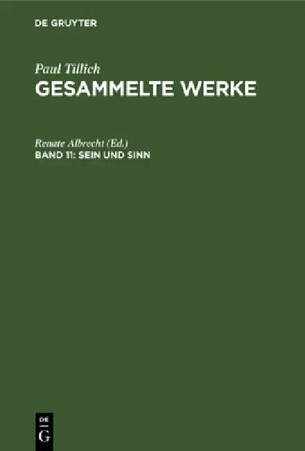 Buy Sein Und Sinn (English, Renate Albrecht) — BookShops.in