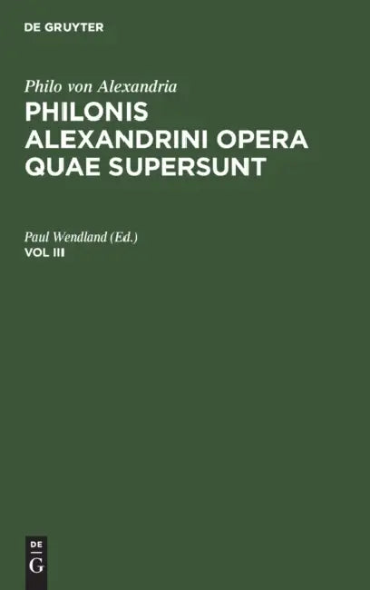 Buy Philo Von Alexandria (English, Paul Wendland) — BookShops.in