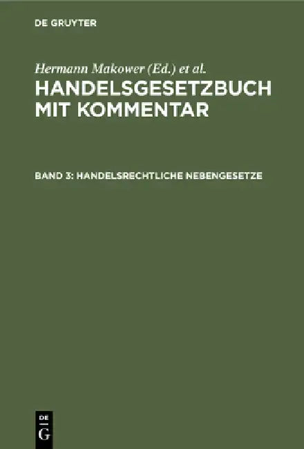 Buy Handelsrechtliche Nebengesetze (English, H. Makower) — BookShops.in
