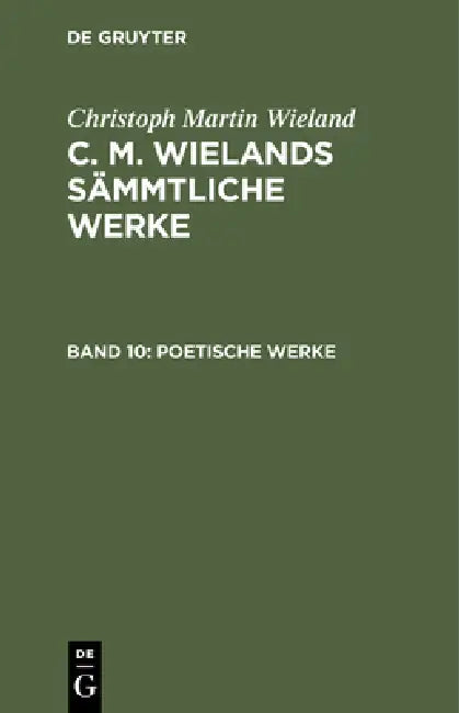 Buy Poetische Werke (English, Christoph Martin Wieland) — BookShops.in