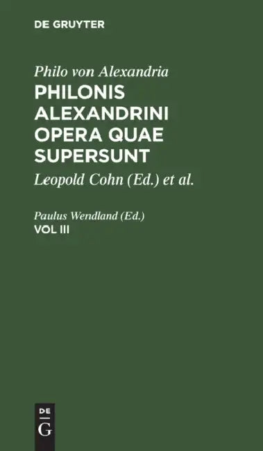 Buy Philo Von Alexandria (English, Paulus Wendland) — BookShops.in