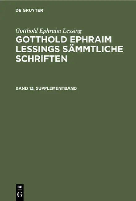 Buy Gotthold Ephraim Lessing (English, Karl Lachmann | Gotthold Ephraim Lessing) — BookShops.in