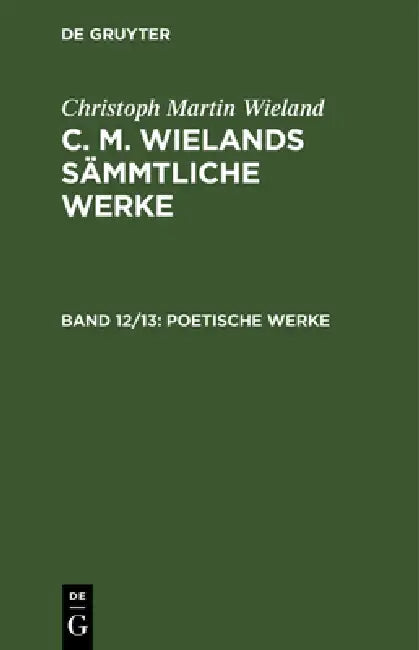 Buy Poetische Werke (English, Christoph Martin Wieland) — BookShops.in