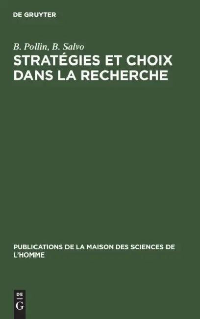 Buy Stratégies Et Choix Dans La Recherche (English, G. Lemaine | M. Clémençon | A. Gomis) — BookShops.in