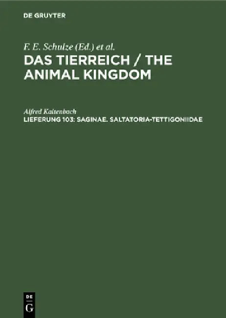 Buy Saginae. Saltatoria-Tettigoniidae (English, Alfred Kaltenbach) — BookShops.in