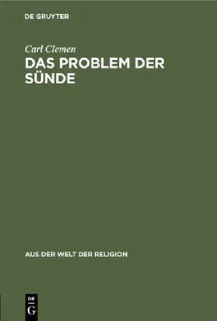 Buy Das Problem Der Sünde (English, Carl Clemen) — BookShops.in