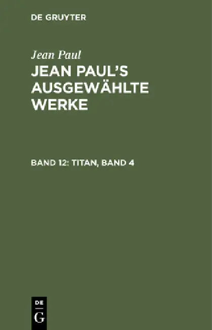 Buy Titan, Band 4 (English, Jean Paul) — BookShops.in