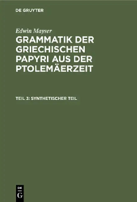 Buy Synthetischer Teil (English, Edwin Mayser) — BookShops.in