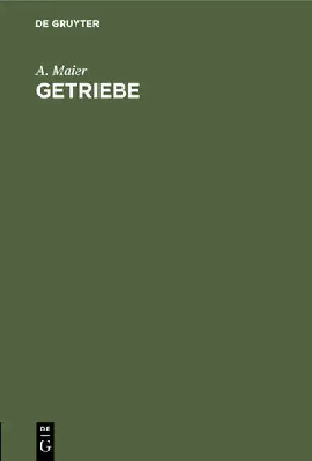 Buy Getriebe (English, A. Maier) — BookShops.in