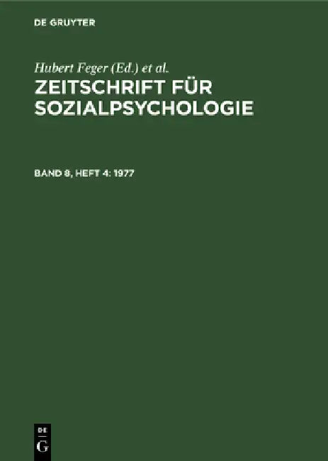 Buy 1977 (English, Hubert Feger | C. F. Graumann | Klaus Holzkamp) — BookShops.in