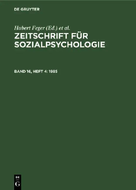 Buy 1985 (English, Hubert Feger | C. F. Graumann | Klaus Holzkamp) — BookShops.in