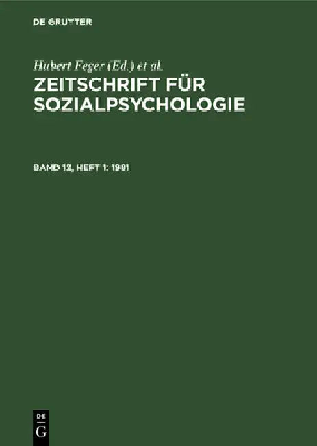 Buy 1981 (English, Hubert Feger | C. F. Graumann | Klaus Holzkamp) — BookShops.in