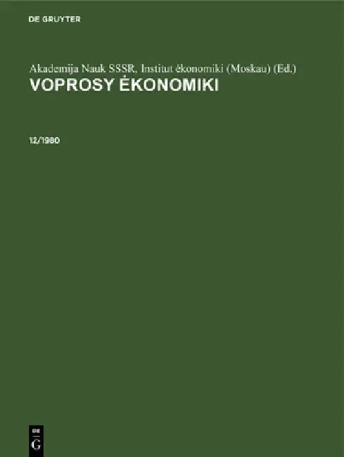 Buy Dekabr' (English, Akademija Nauk Sssr Institut Ekonomiki () — BookShops.in