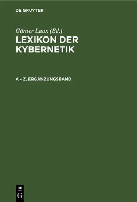 Buy A - Z, Ergänzungsband (English, Zentralinst Für Kybernetik U. Informatio | Günter Laux) — BookShops.in