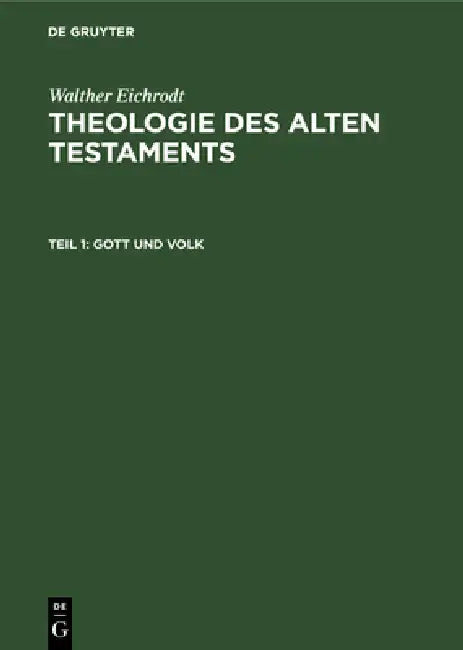 Buy Gott Und Volk (English, Walther Eichrodt) — BookShops.in