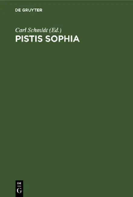 Buy Pistis Sophia (English, Carl Schmidt) — BookShops.in