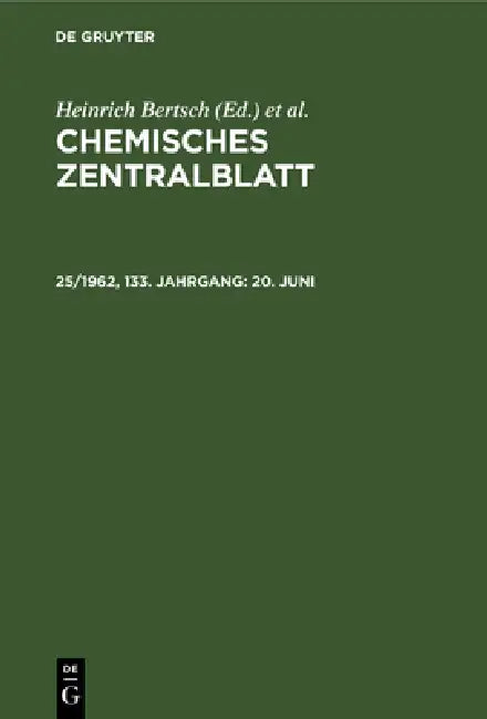 Buy 20. Juni (English, Deutsche Chemische Gesellschaft | Heinrich Bertsch | Wilhelm Klemm) — BookShops.in