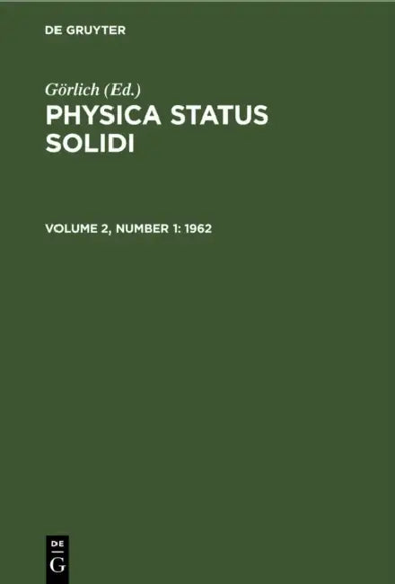 Buy 1962 (English, E. Gutsche | K. Müller | P. Görlich) — BookShops.in