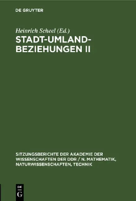 Buy Stadt-Umland-Beziehungen II (English, No Contributor) — BookShops.in