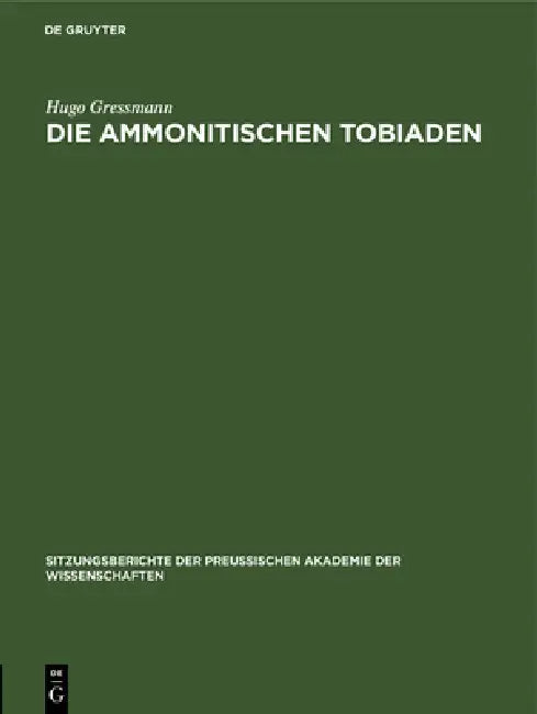 Buy Die Ammonitischen Tobiaden (English, Hugo Gressmann) — BookShops.in