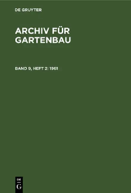 1961 (English, Deutsche Akademie Der Landwirtschaftswis)