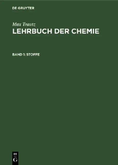 Buy Stoffe (English, Max Trautz) — BookShops.in