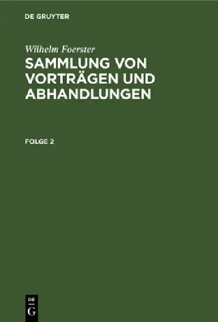 Buy Wilhelm Foerster (English, Wilhelm Foerster) — BookShops.in