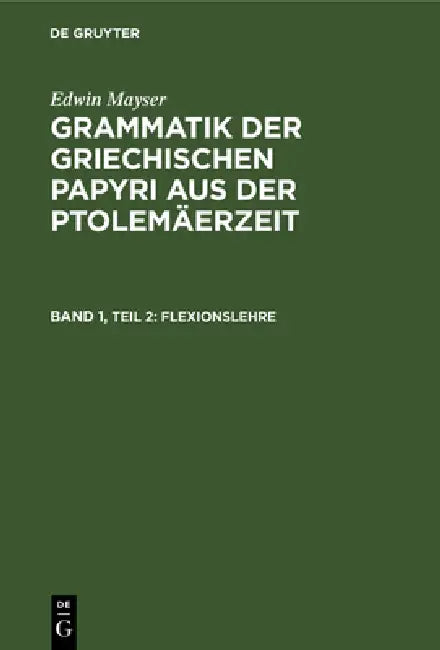 Buy Flexionslehre (English, Edwin Mayser) — BookShops.in
