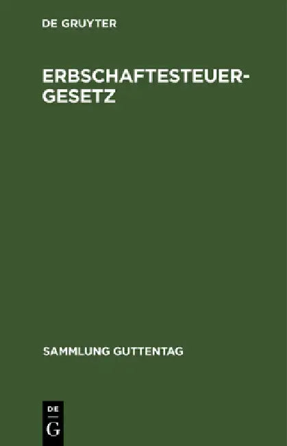 Buy Erbschaftesteuergesetz (English, No Contributor) β BookShops.in