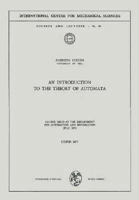 Buy An Introduction to the Theory of Automata (English, Fabrizio Luccio) — BookShops.in