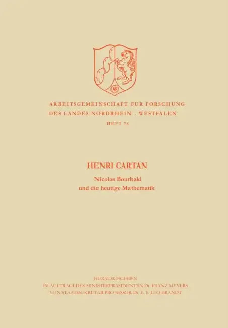 Buy Nicolas Bourbaki und die heutige Mathematik (English, Henri Cartan | Henri Cartan) — BookShops.in
