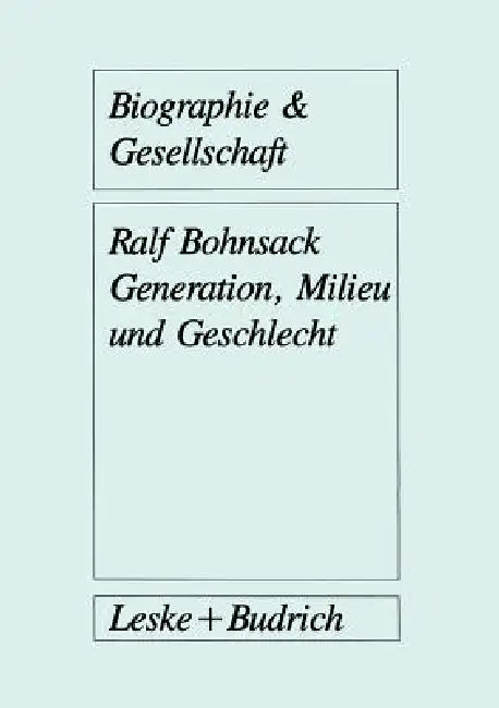 Buy Generation, Milieu Und Geschlecht (English, Ralf Bohnsack) — BookShops.in