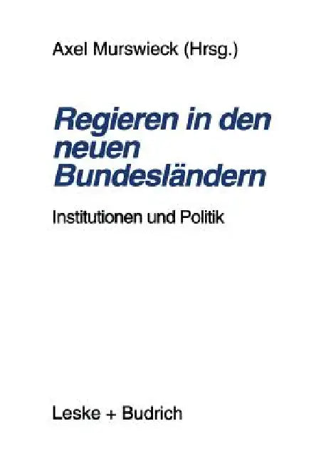 Buy Regieren in Den Neuen Bundesländern (English, Axel Murswieck) — BookShops.in