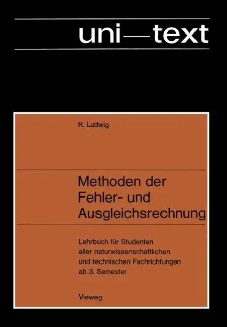 Buy Methoden Der Fehler- Und Ausgleichsrechnung (English, Rudolf Ludwig) — BookShops.in