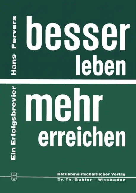 Buy Besser Leben -- Mehr Erreichen (English, Hans Fervers) — BookShops.in