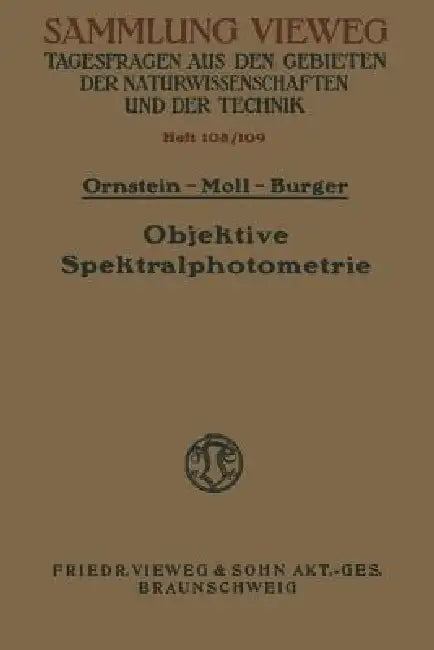 Buy Objektive Spektralphotometrie (English, Leonard Salomon Ornstein) — BookShops.in