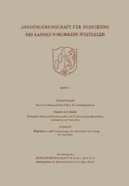 Buy Arbeitsgemeinschaft Für Forschung Des Landes Nordrhein-Wesfalen (English, Friedrich Seewald) — BookShops.in