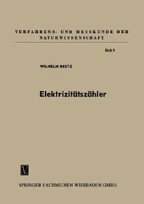 Buy Elektrizitätszähler (English, Wilhelm Beetz) — BookShops.in