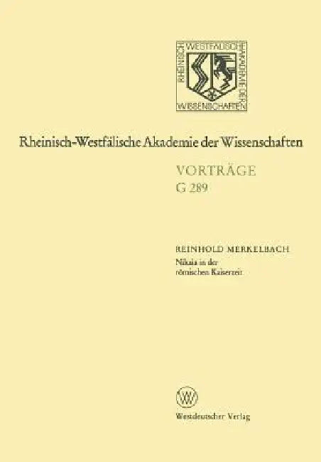 Buy Nikaia in Der Römischen Kaiserzeit (English, Reinhold Merkelbach) — BookShops.in