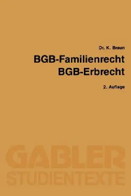 Buy BGB -- Familienrecht, BGB -- Erbrecht (English, Karl Braun) — BookShops.in