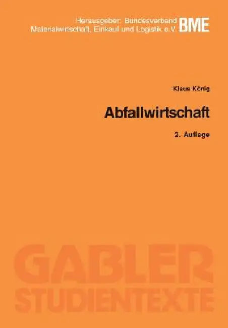 Buy Abfallwirtschaft (English, Klaus König) — BookShops.in
