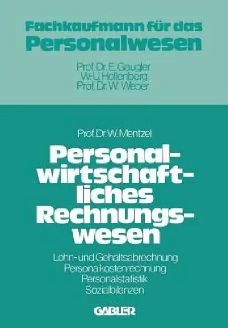 Buy Personalwirtschaftliches Rechnungswesen (English, Wolfgang Mentzel) — BookShops.in