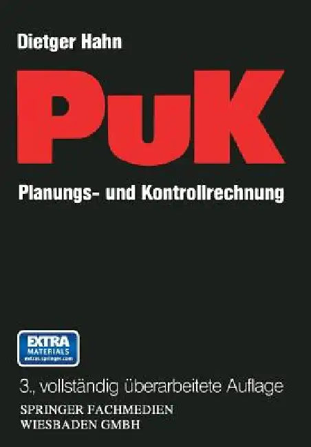Buy Planungs- Und Kontrollrechnung -- Puk (English, Dietger Hahn) — BookShops.in