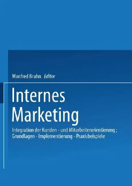 Buy Internes Marketing (English, Bruhn Manfred) — BookShops.in