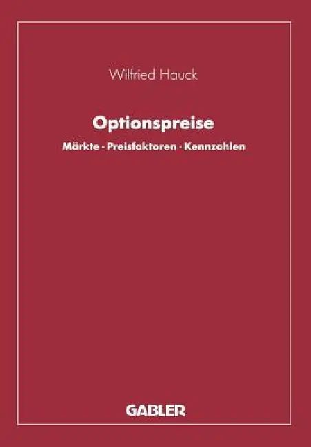 Buy Optionspreise (English, Wilfried Hauck) — BookShops.in
