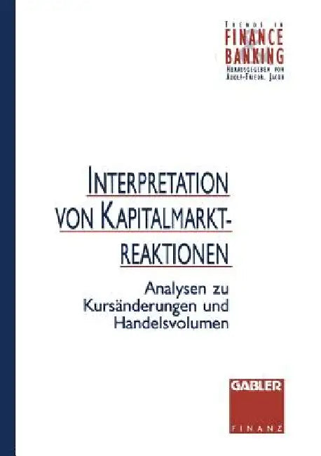 Buy Interpretation Von Kapitalmarktreaktionen (English, Stefan Schmale) — BookShops.in