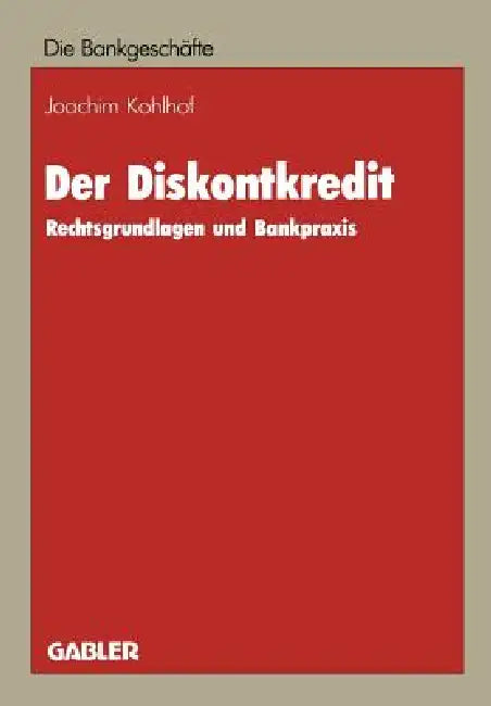 Buy Der Diskontkredit (English, Joachim Kohlhof) — BookShops.in